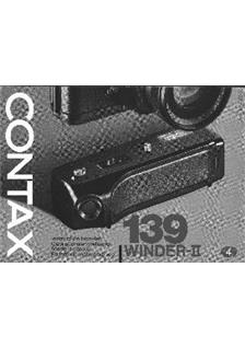 Contax 139 manual. Camera Instructions.